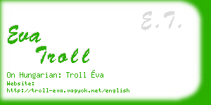 eva troll business card